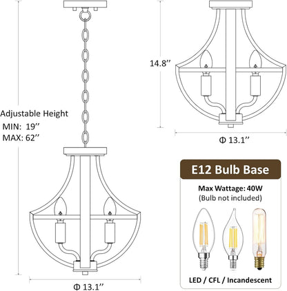 Modern Farmhouse 4-Light Hanging Pendant Light