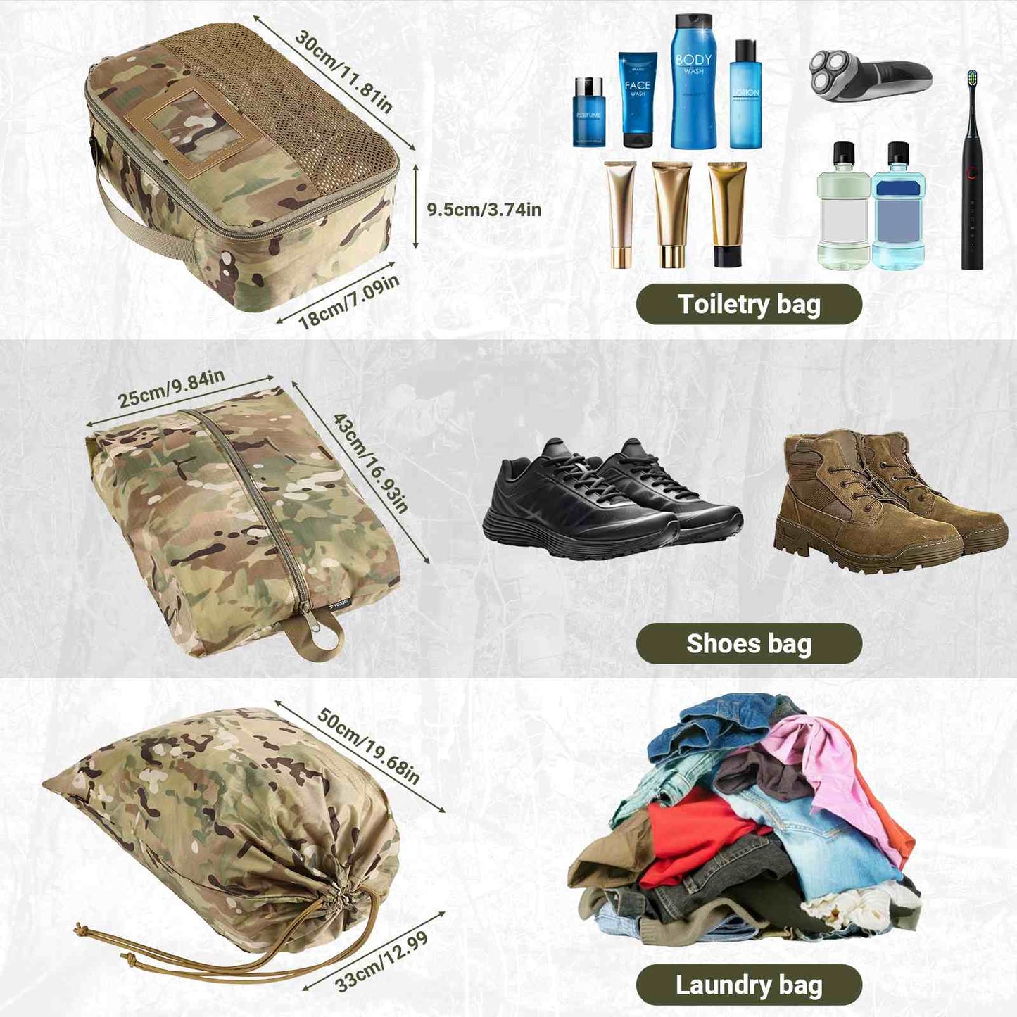 Votagoo Tactical Packing Cubes 6 Packs Lightweight Luggage Set Packing