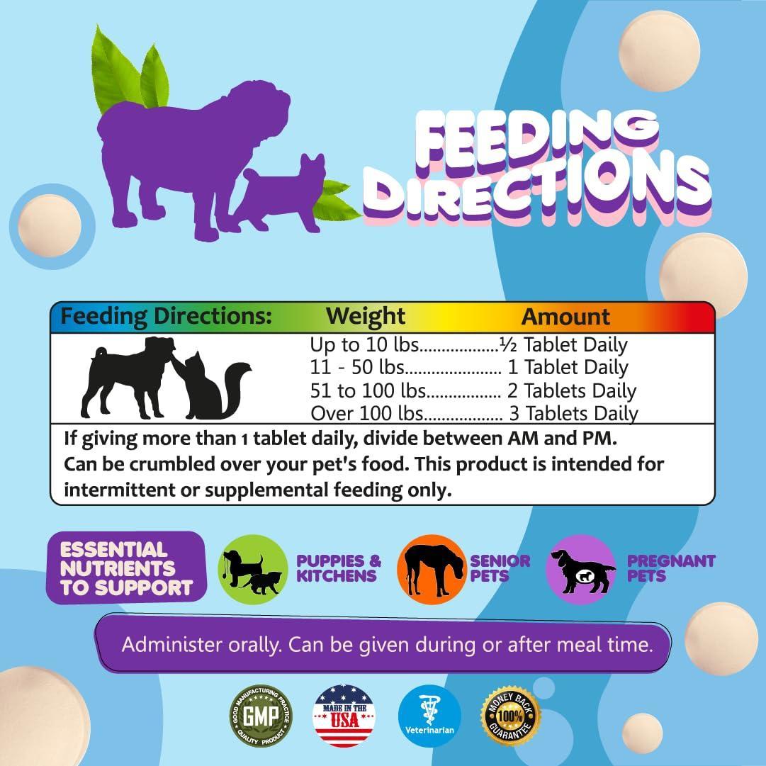 Prenatal Dog Vitamins 60 Pills for Dogs and Cats with Folic Acid Minerals