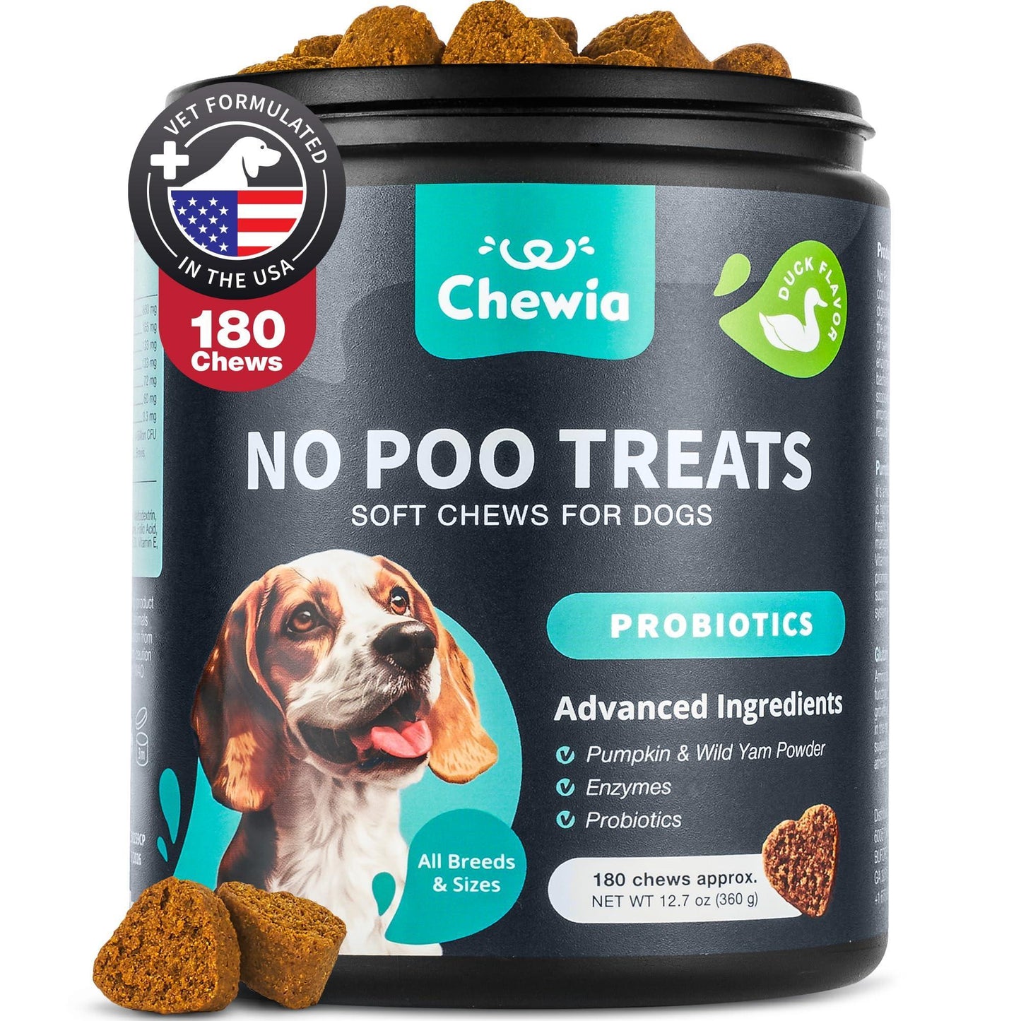No Poo Chews for Dogs   Coprophagia Deterrent for Dogs   Forbid for Dogs Stool Eating Deterrent   Dog Probiotics for Digestive Health   Digestive Gut & Immune Health Treats   No Poop Eating for Dogs