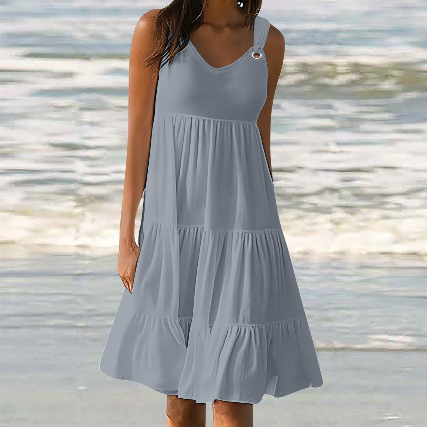Casual Elegant Stitching Dress Women