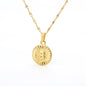 English Alphabet Disc Necklace Women And Men