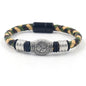 Alloy Magnetic Buckle Leather Rope Hand Weaving Bracelet
