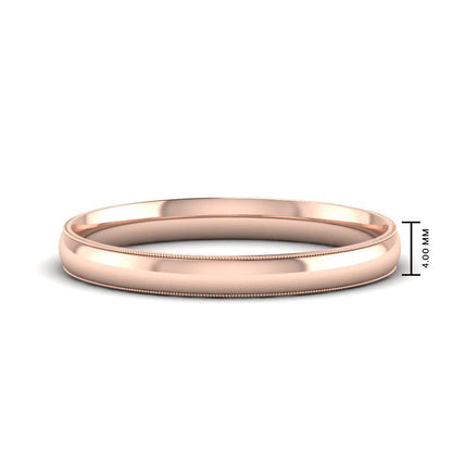 Comfort Fit Wedding Band Milgrain Edge