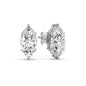 6 Prong Marquise Diamonds Solitaire Stud Earring in Basket Setting