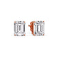 IGI Certified Emerald Cut Diamond Solitaire Stud Earrings