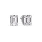 IGI Certified Emerald Cut Diamond Solitaire Stud Earrings
