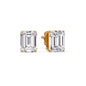 IGI Certified Emerald Cut Diamond Solitaire Stud Earrings
