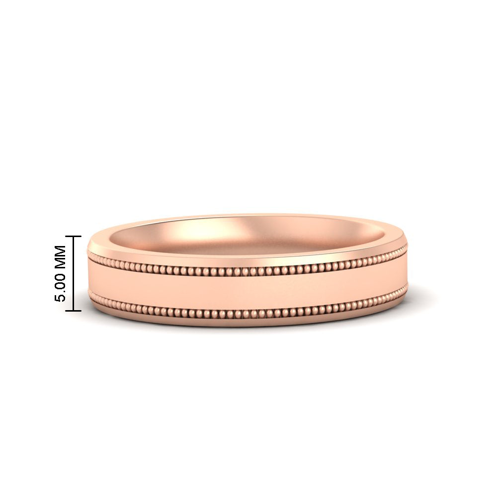 Mens Band Double Milgrain