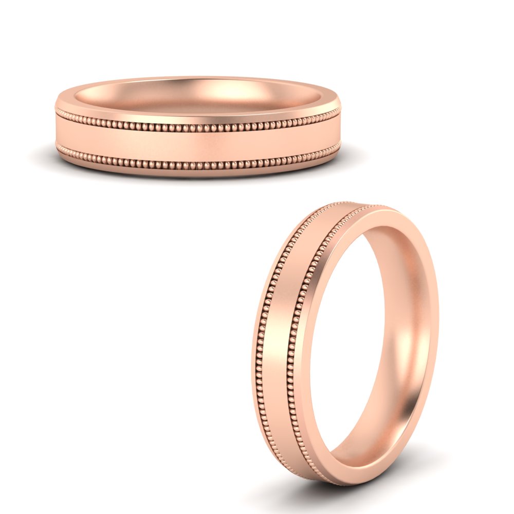 Mens Band Double Milgrain