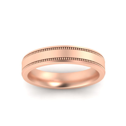 Mens Band Double Milgrain