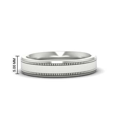 Mens Band Double Milgrain