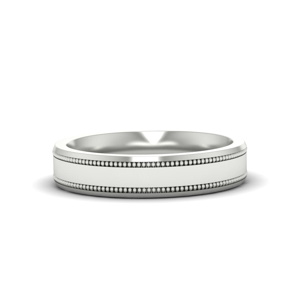 Mens Band Double Milgrain