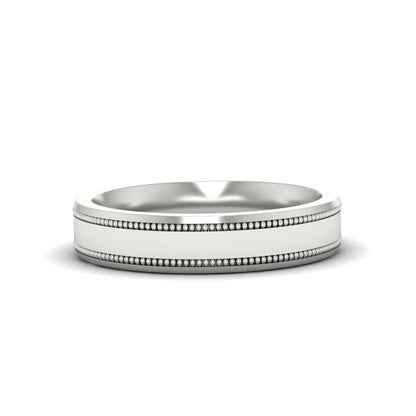 Mens Band Double Milgrain