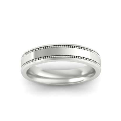 Mens Band Double Milgrain
