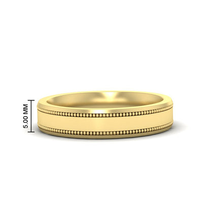 Mens Band Double Milgrain