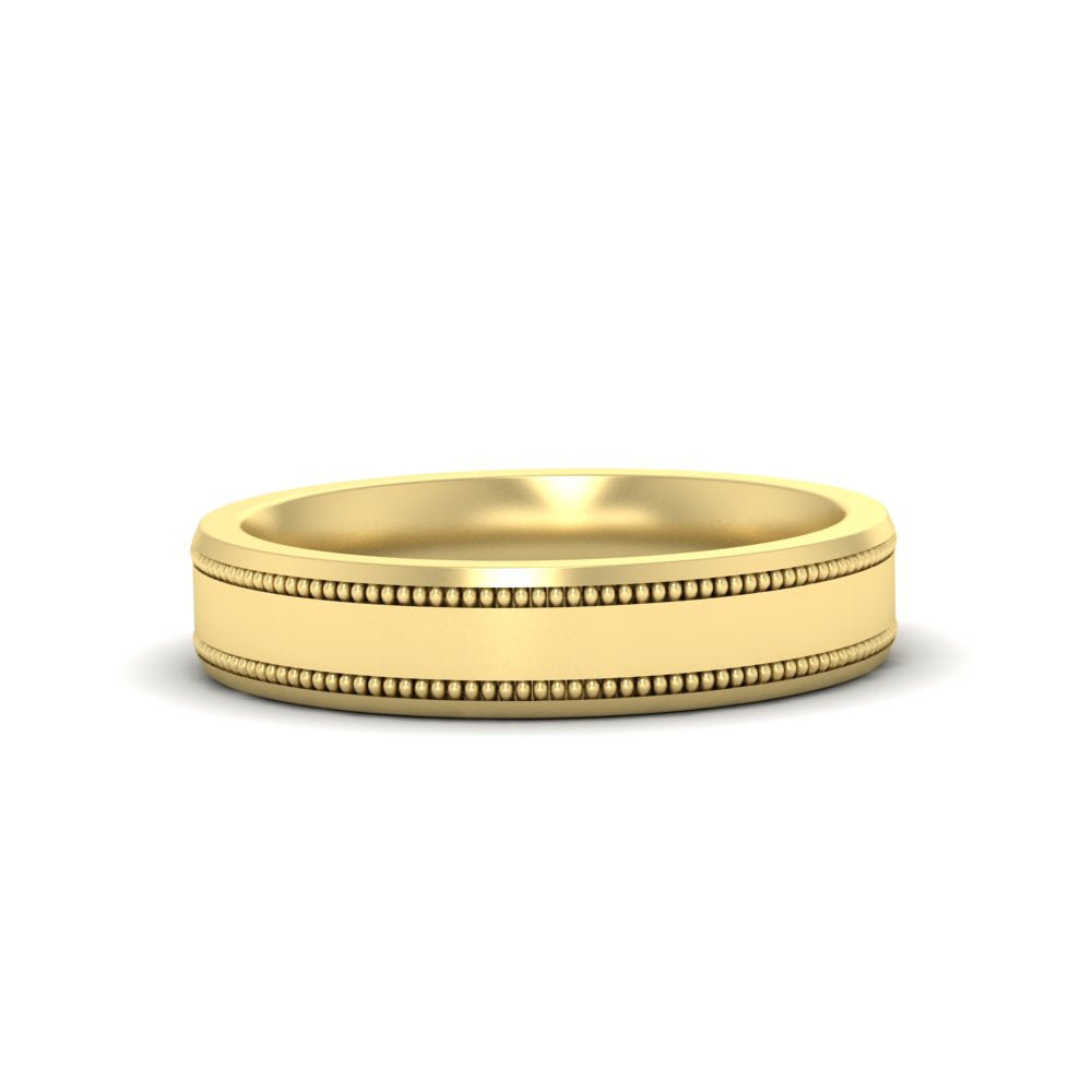 Mens Band Double Milgrain