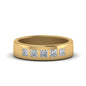 Flat Flush Set Mens Wedding Band