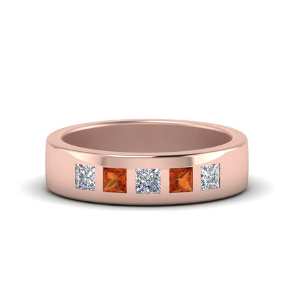 Flat Flush Set Mens Wedding Band