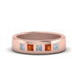 Flat Flush Set Mens Wedding Band