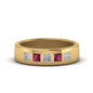 Flat Flush Set Mens Wedding Band