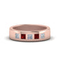 Flat Flush Set Mens Wedding Band
