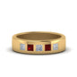 Flat Flush Set Mens Wedding Band