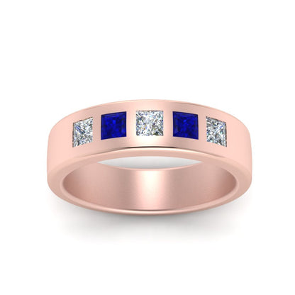 Flat Flush Set Mens Wedding Band