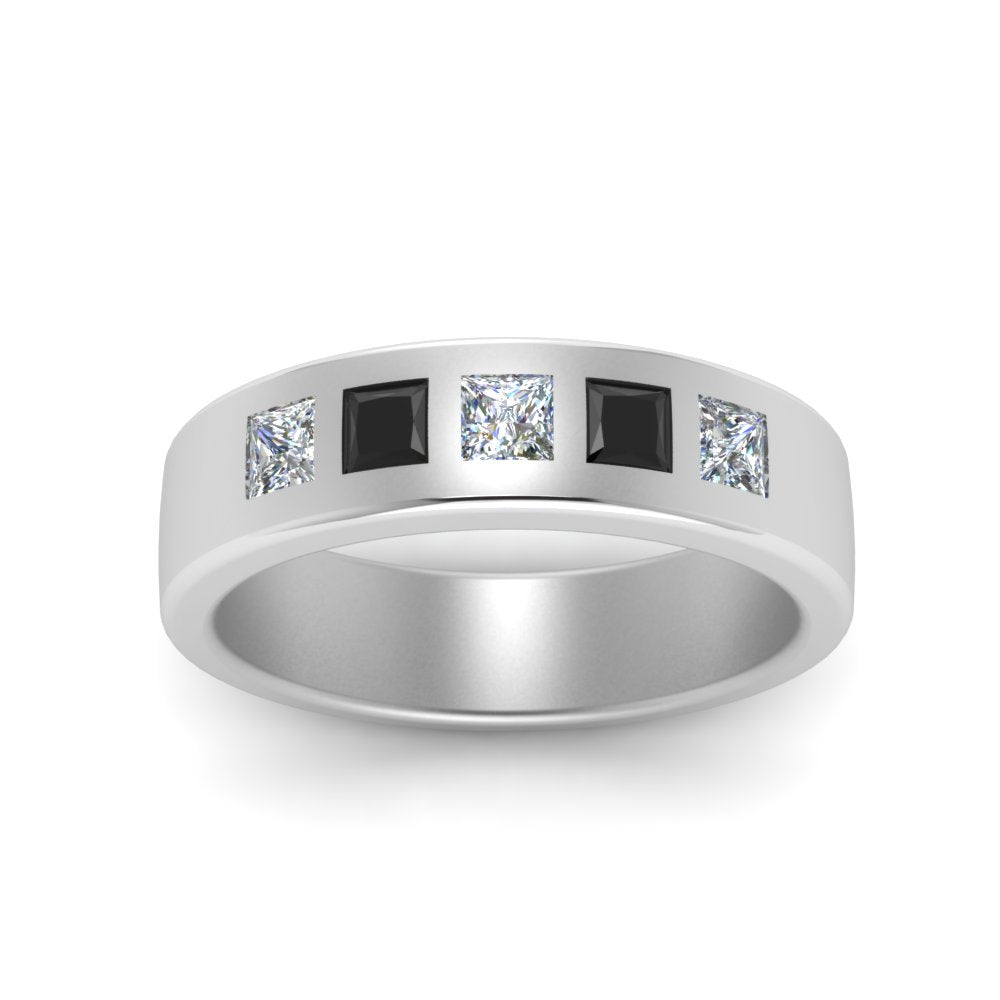 Flat Flush Set Mens Wedding Band