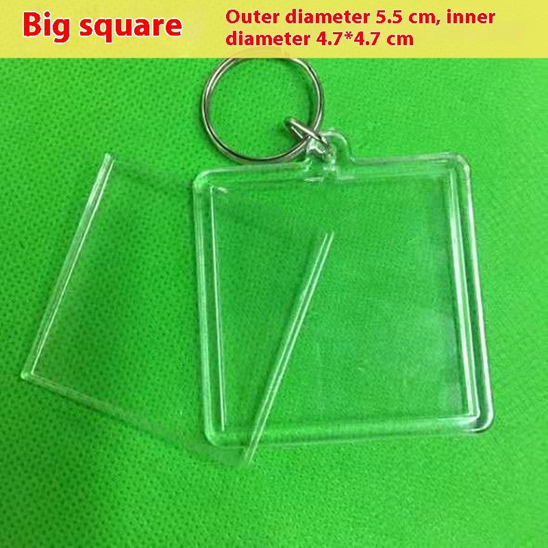 Fashion Transparent Acrylic Keychain Empty Shell