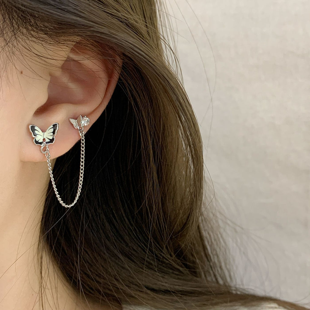 Minimalist Personality Love Butterfly Ear Clip Suit Female
