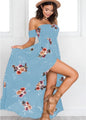 Boho style long dress women Off shoulder beach summer dresses