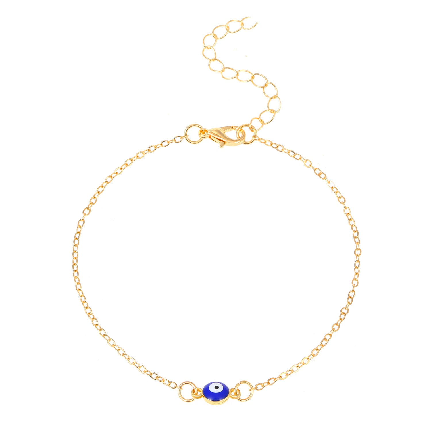 Electroplated Evil Blue Eye Anklet For Women