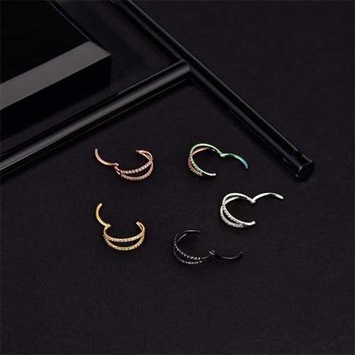 G23 Titanium Alloy Puncture Zircon Lip Ring Nose Ring