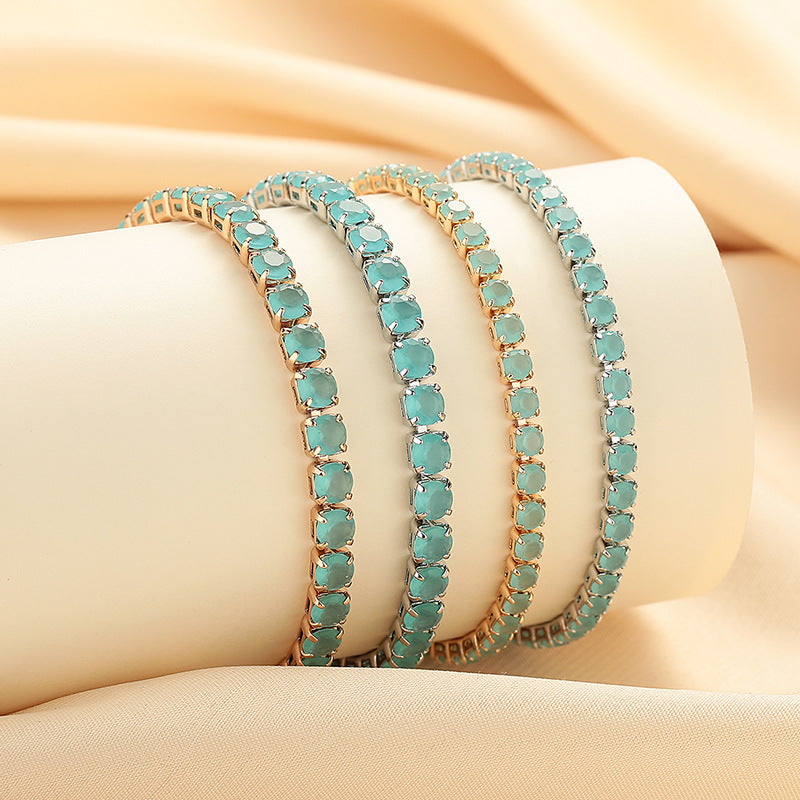 Minimalist Exquisite Versatile And Subtly Luxurious Haze-green Bracelet
