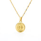 English Alphabet Disc Necklace Women And Men