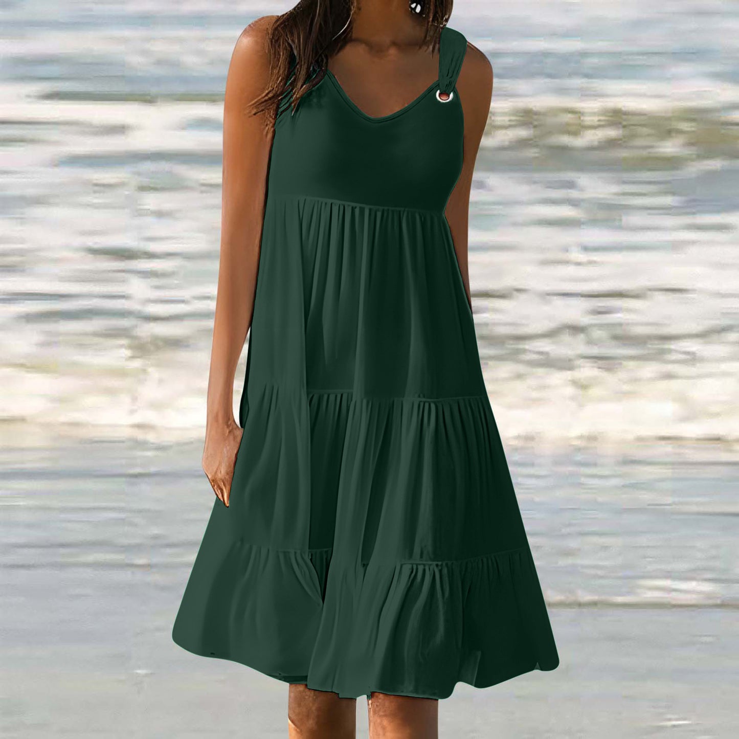Casual Elegant Stitching Dress Women