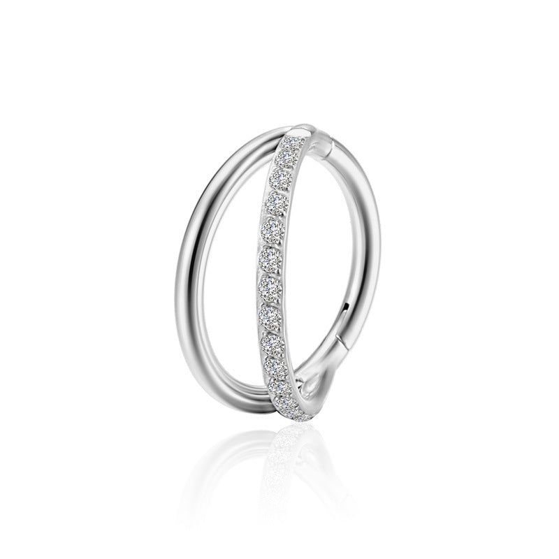 F136 Titanium Alloy Fork Nose Ring Human Body Puncture Ornament