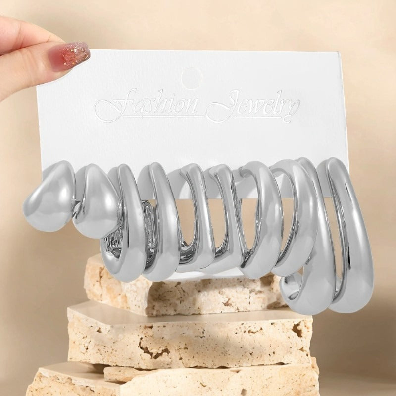 Women's Resin Geometric Combination Earrings