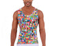 Insta Slim USA Flag Activewear Muscle Tank 5MAT001
