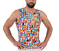 Insta Slim Big and Tall Flag Activewear Sleeveless Crewneck 5TAT0N1BT