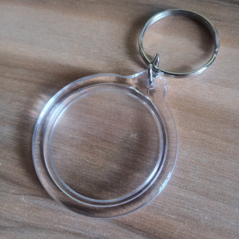 Fashion Transparent Acrylic Keychain Empty Shell