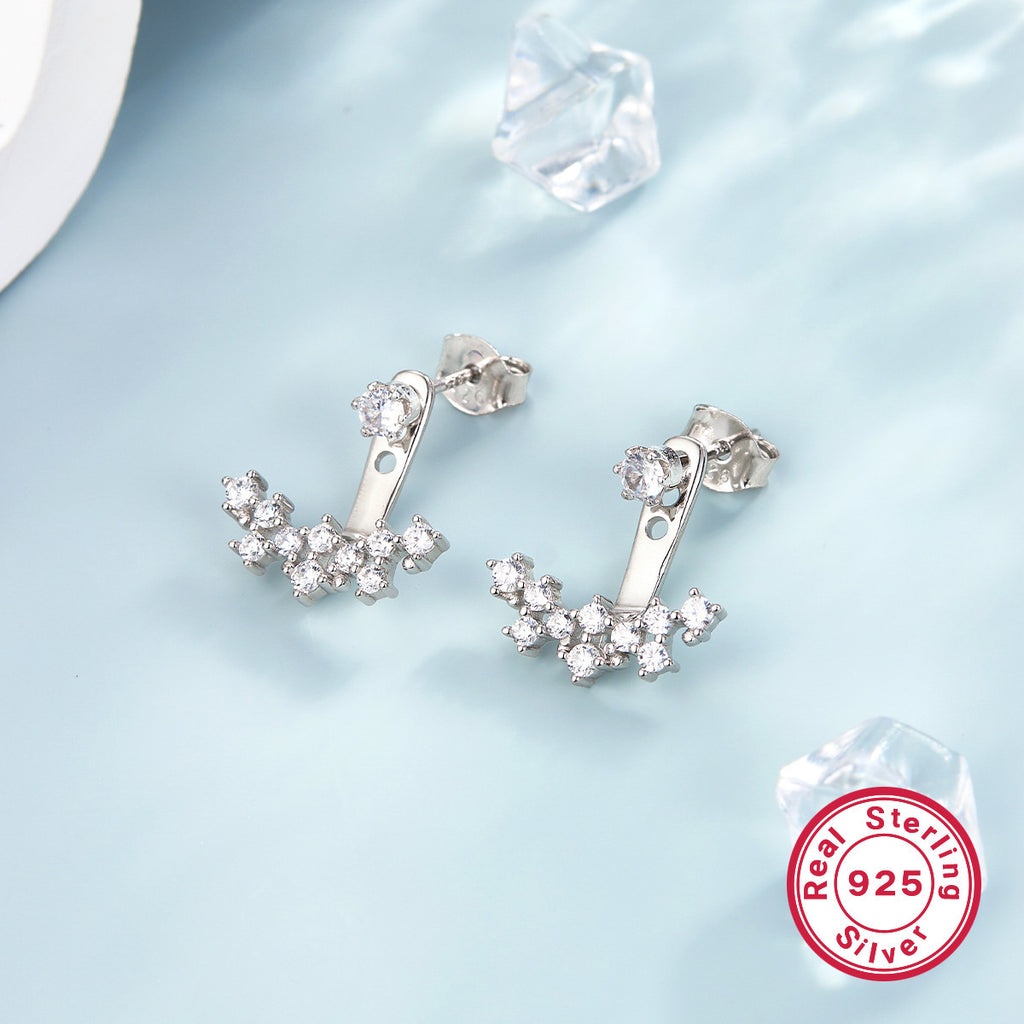 Earrings Simple Special-interest Design French Diamond-embedded Smile Earrings