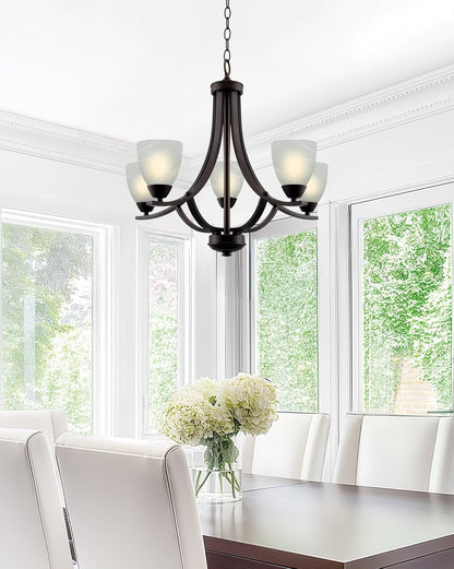 Contemporary 5-Light Large Chandelier