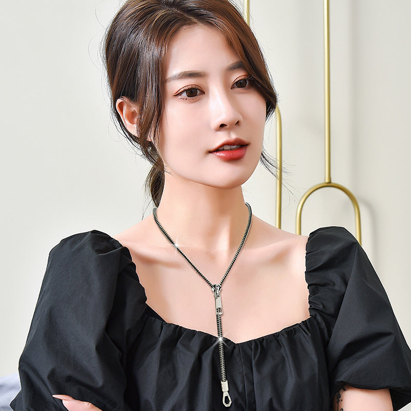 Personalized Hip Hop One Style For Dual-wear Zipper Necklace