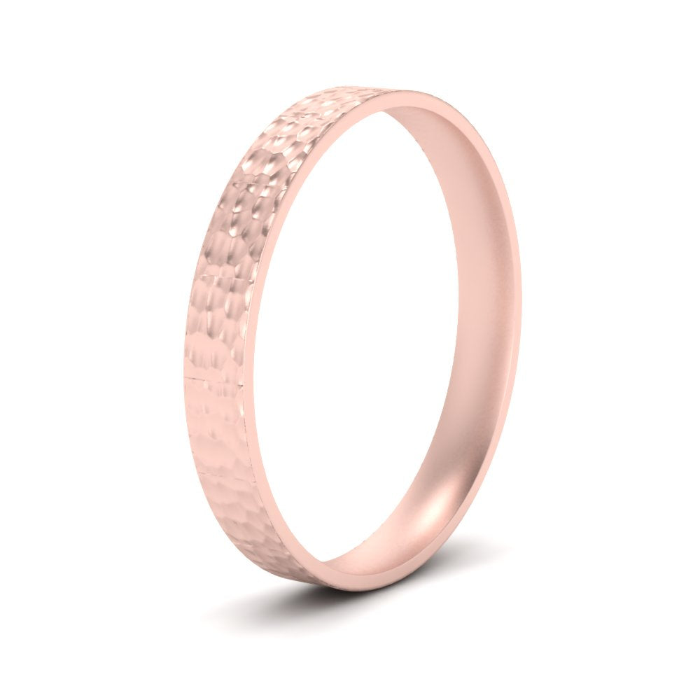 Hammered Finish Mens Wedding Band