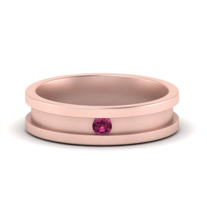 Single Stone Mens Promise Ring