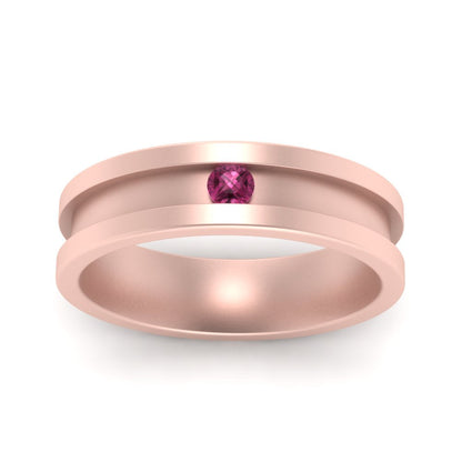 Single Stone Mens Promise Ring