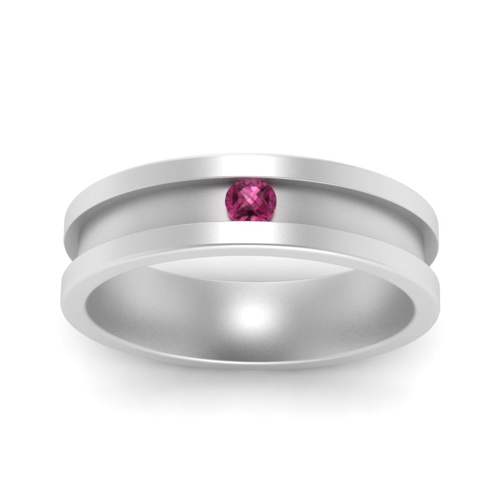 Single Stone Mens Promise Ring