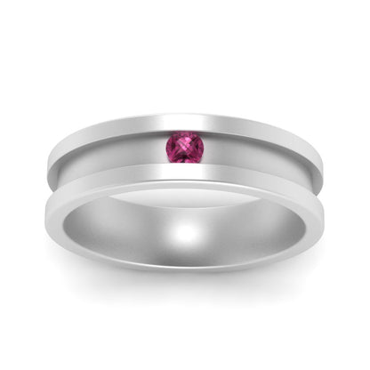 Single Stone Mens Promise Ring